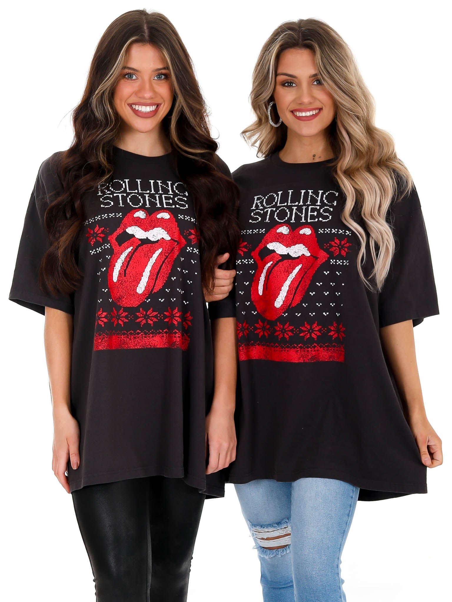 Rolling Stones Norway Sweater Oversized Distressed Tee