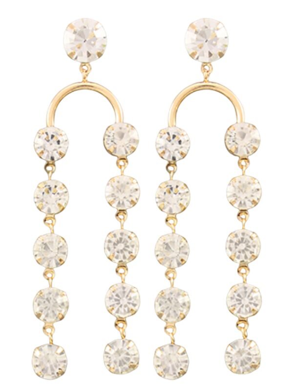 Clear Stone Drop Earrings